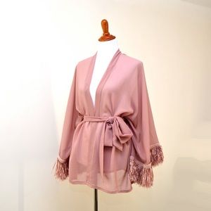 Dusty rose robe